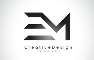 em em Brief Logo-Design. kreatives Symbol modernes Buchstaben-Vektor-Logo. vektor