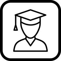 Männliche Student Icon Design vektor