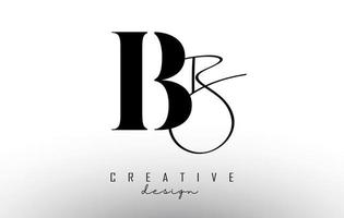 Letters bb b Logo mit minimalistischem Design und handgeschriebenem Brief. einfaches bb-Symbol. vektor