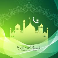Abstrakt religiös Eid Mubarak islamisk bakgrund vektor