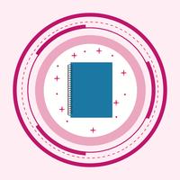 Spiral Notizbuch Icon Design vektor
