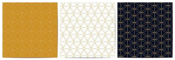 Gold Kreis Wellenlinien Muster Luxus Hintergrund vektor