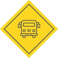 Skolbuss Icon Design vektor