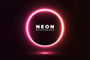 Neon-Hintergrund-Ringlicht vektor