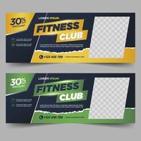 moderna gym banners designmall vektor