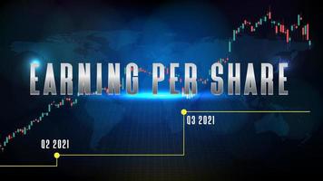 abstrakt bakgrund av vinst per aktie och teknisk analysdiagram vektor
