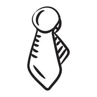 ikon för slips ett tyg som bärs runt halsen vektor