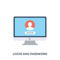 Login und Passwort vektor