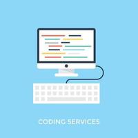 Coding-Service-Konzepte vektor