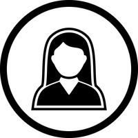 Kvinna Student Icon Design vektor