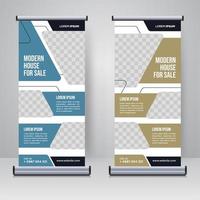 Immobilien-, Immobilien-Roll-Up- oder x-Banner-Vorlage vektor