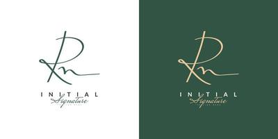 rn initial logotypdesign med elegant handstil. rn signaturlogotyp eller symbol för bröllop, mode, smycken, boutique, botanisk, blommig och affärsidentitet vektor