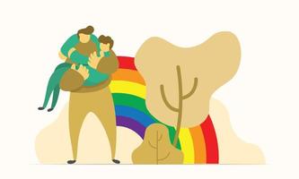LGBT-Illustrationen flaches Design vektor