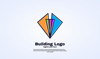 lager vektor abstrakt kreativ byggnad koncept logotyp design