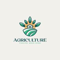 jordbruk gård lada logotyp mall vektor