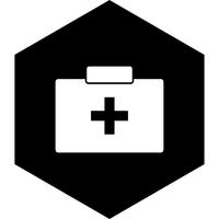 första hjälpen box icon design vektor