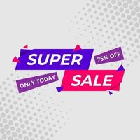 Begrenzter Super Sale Banner Social Media Post vektor