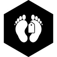 Toe-Tag-Icon-Design vektor