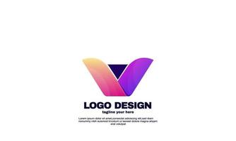 vektor abstrakt initial w logotyp formgivningsmall