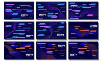 lager vektor abstrakt uppsättning bästa samling modern färgad affisch för sport vektorillustration