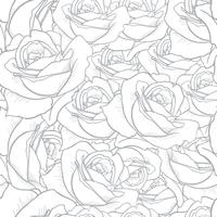 Rose Seamless Pattern, nahtloses Muster der Blume, nahtloses Vektormuster vektor