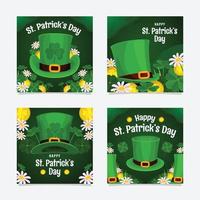 st patrick day hat inlägg på sociala medier vektor