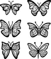 Schmetterlings-Set-Design vektor
