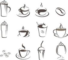 Kaffee Illustration Design isoliert weiß vektor