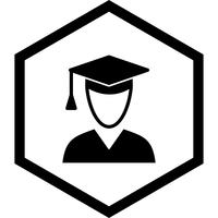 Männliche Student Icon Design vektor