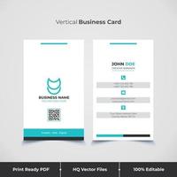 minimalistisk modern vertikal visitkort och visitkortsmall vektor