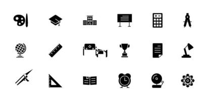 Symbole für Schule und Bildung vektor