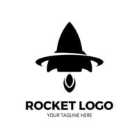 rocket logotyp svart färg vektor