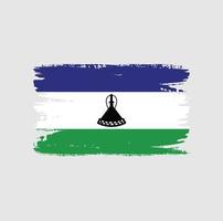 Flagge von Lesotho mit Pinselstil vektor