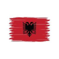 Albanien-Flaggenvektor mit Aquarellpinselart vektor