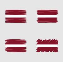 Sammlungsflagge von Lettland vektor