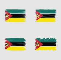 Sammlungsflagge von Mosambik vektor