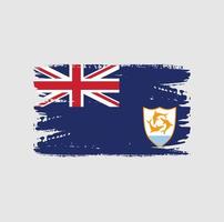 Flagge von Anguilla mit Pinselstil vektor