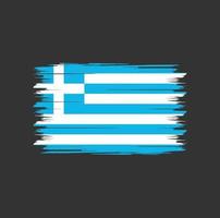 Griechenland-Flaggenvektor mit Aquarellpinselart vektor