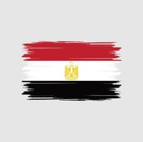 Egypten flagga vektor med akvarell borste stil
