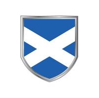Flagge von Schottland mit Metallschildrahmen vektor