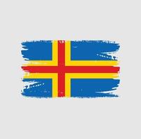 ålandsöarnas flagga med penselstil vektor