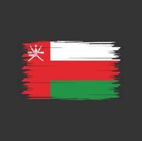 Oman-Flagge mit Aquarellpinsel-Stil-Design-Vektor-freier vektor