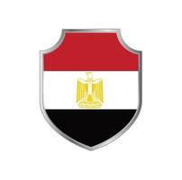 flagge von ägypten mit metallschildrahmen vektor