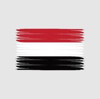 Jemens flagga med grunge stil vektor
