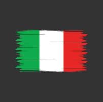 Italien-Flaggenvektor mit Aquarellpinselart vektor