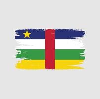 Flagge von Zentralafrika mit Pinselstil vektor
