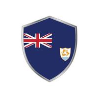 Flagge von Anguilla mit silbernem Rahmen vektor