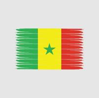 senegal flagga med grunge stil vektor