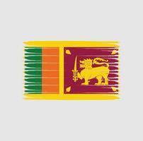 Flagge von Sri Lanka mit Grunge-Stil vektor