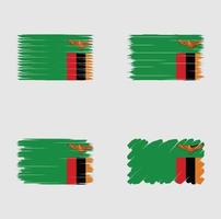 Sammlungsflagge von Sambia vektor